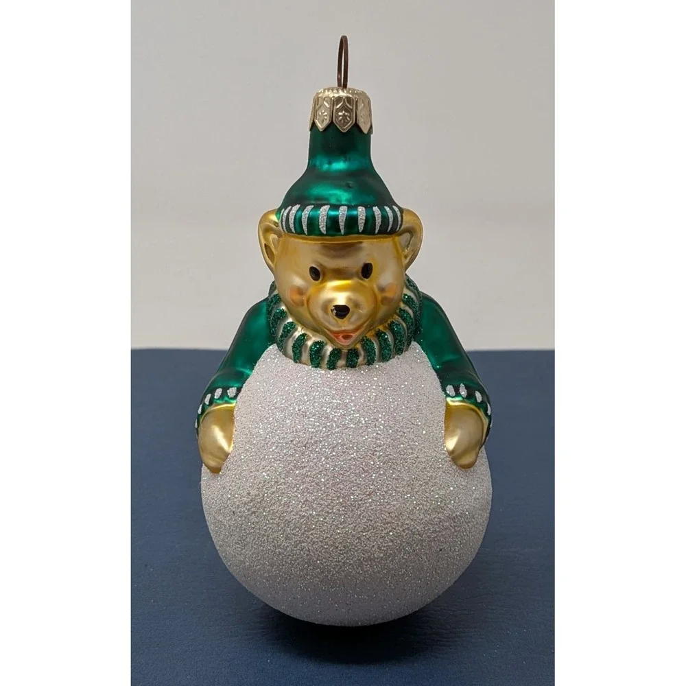 Vtg Patricia Breen Henry the Baby Bear Snowball Christmas Ornament 1996